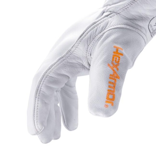 Luvas de trabalho de couro com corte e resistente ao calor HexArmor | SLT cromado? Srie 4061 | Grande 2