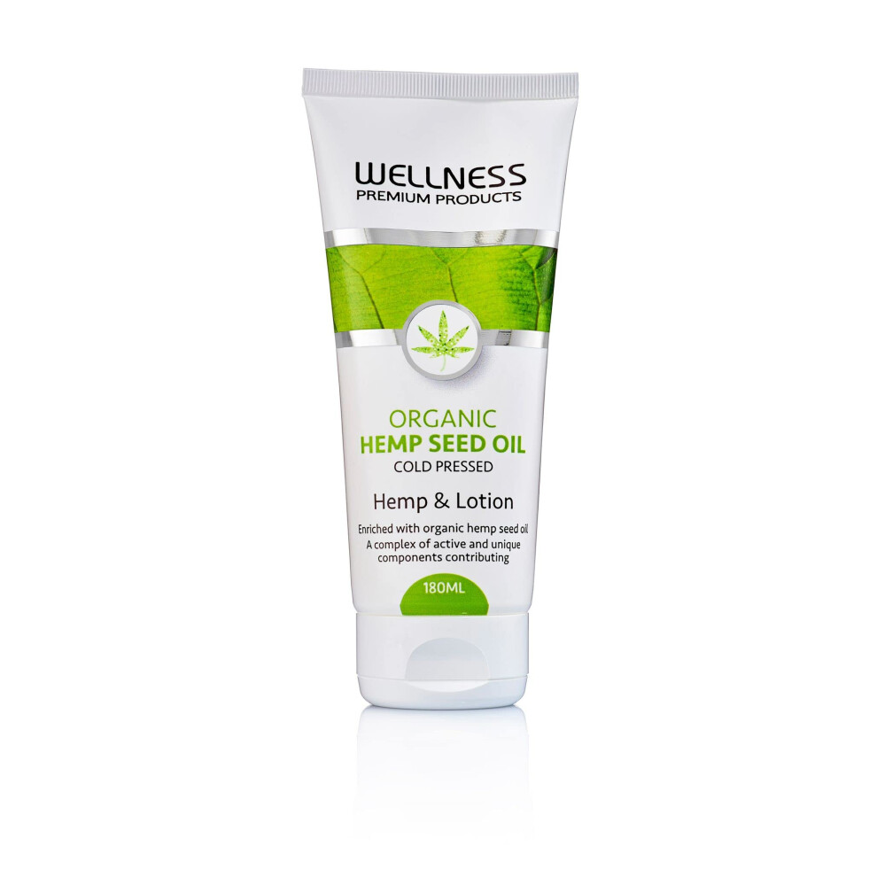 Wellness Premium Products Organic Hemp Seed Oil Lotion Unisex Body Lotion 6.3 oz