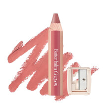 CLIO Butter Balm Crayon 2-in-1 Lip and Cheek Tint Byggbar lttkrm Blush Crayon Lipstick Makeup (004 MODERN ART BEIGE One Size)