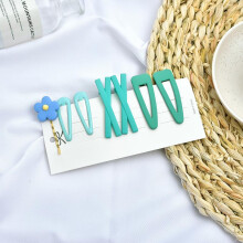 7 stuks zoete bloem vrouwen meisje haarspeldje haarspeld haarspeldjes clips en haarspeldjes decoratie elegante geschenken haarspeldjes (groen)