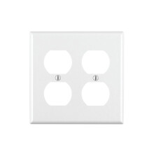 Leviton 88016 2-rszes duplex kszlkaljzat falilap szabvnyos mretu hoszigetelo kszlk rgztse fehr