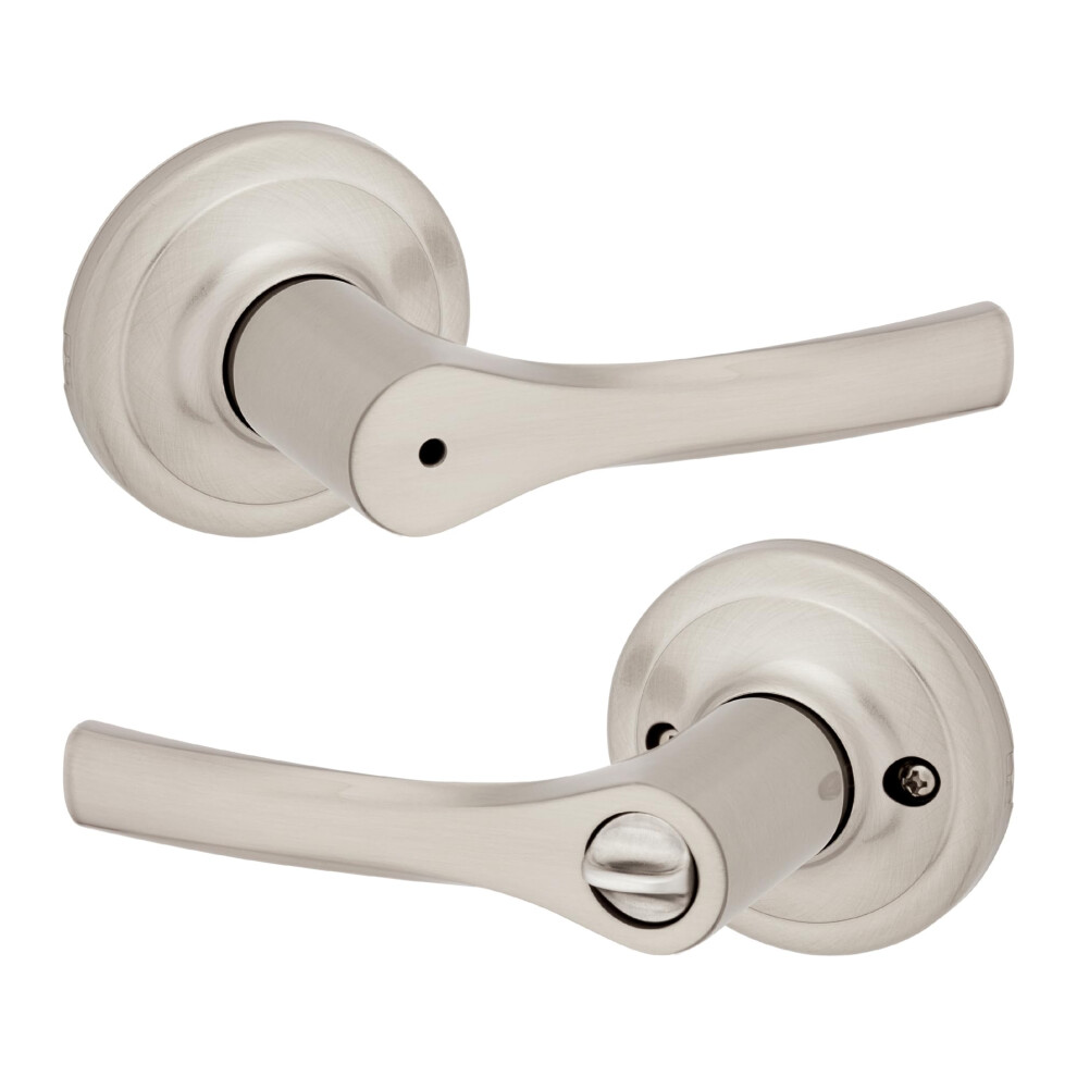 Photos - Door Handle Kwikset Henley Interior Passage Lever For Closet and Hallway Doors Reversible Non-Locking Handle Lever Satin Nic