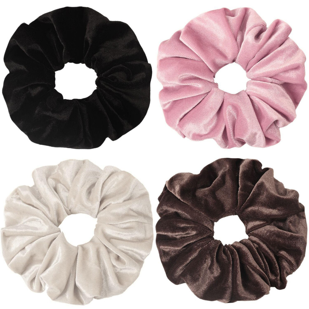 Gold Xiong Padishah Velvet Scrunchies For Women Big Hair Scrunchies For Thick Hair Jumbo Elastic Scrunchies Oversized Hair Scrunchy Large Scrunchie Extra Large Scrun