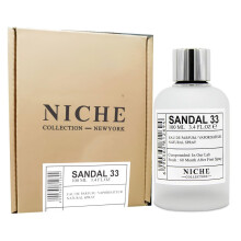 SANDAL 33 Niche Collection New York 100 ml (3,4 oz) EDP fur Manner und Frauen Holziges orientalisches Parfum mit Sandelholz, Veilchen und Leder