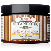 Shea Terra Whipped Body Cream Mongongo Banana - 30% Shea - All Natural - 12 uncji