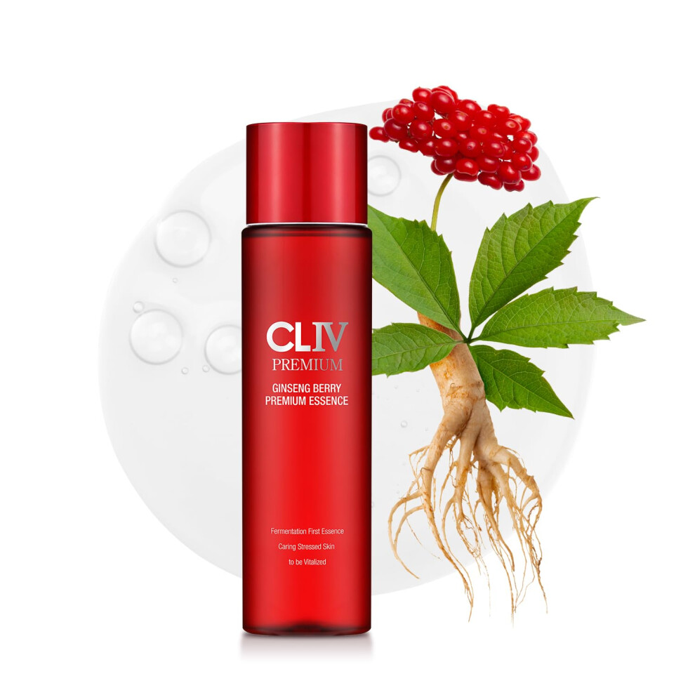 Cliv Ginseng Berry Premium Korean Skincare (Essence 6.08 Fl.oz)