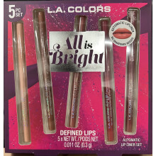LA COLORS All Is Bright Matita Labbra Automatica 5 Pezzi Labbra Definite 1 Confezione (1 Pezzo)