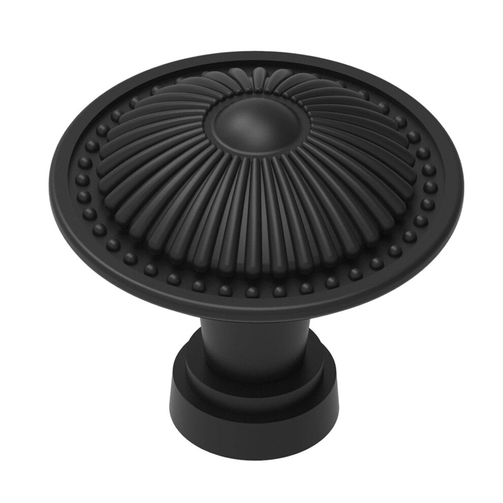 Lot de 15 boutons de placard noirs plats, ronds, noirs, pour cuisine, style vintage, pour tiroir, commode, meuble, d   coration de porte, motif soleil