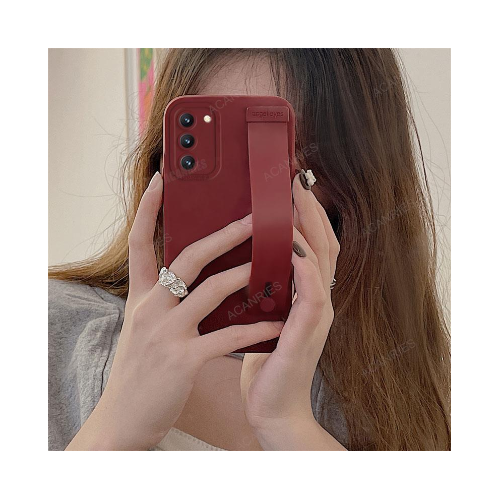 (WD Wine red, S20 plus) For Samsung S 21 22 Hand Band Wrist Strap Silicone-image-OPC-PGFMV88-NEW