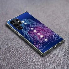 (QJ237-9, Samsung S21 Plus) Mandala Chakra Yoga Clear Case for Samsung Galaxy