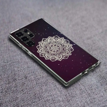 (QJ237-8, Samsung S21 Plus) Mandala Chakra Yoga Clear Case for Samsung Galaxy