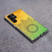 (QJ237-2, Samsung S21 Plus) Mandala Chakra Yoga Clear Case for Samsung Galaxy