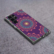 (QJ237-3, Samsung S21 Plus) Mandala Chakra Yoga Clear Case for Samsung Galaxy
