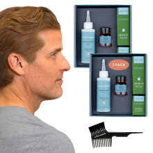 Colorsmith Hair & Beard Color for Blending Grays 2 pack - Dark Natural Copper Blonde - Ammonia-Free Complete Mens At-home Beard & Hair Dye Kit, Profes