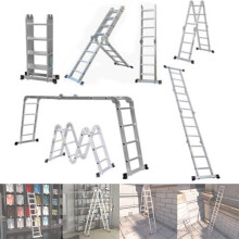 4.7M Multi-purpose Ladder Telescoping Ladder Aluminium Extendable Ladder, Foldable Retractable Ladder, 150kg/330lb for Home Office Workshop Outdoor