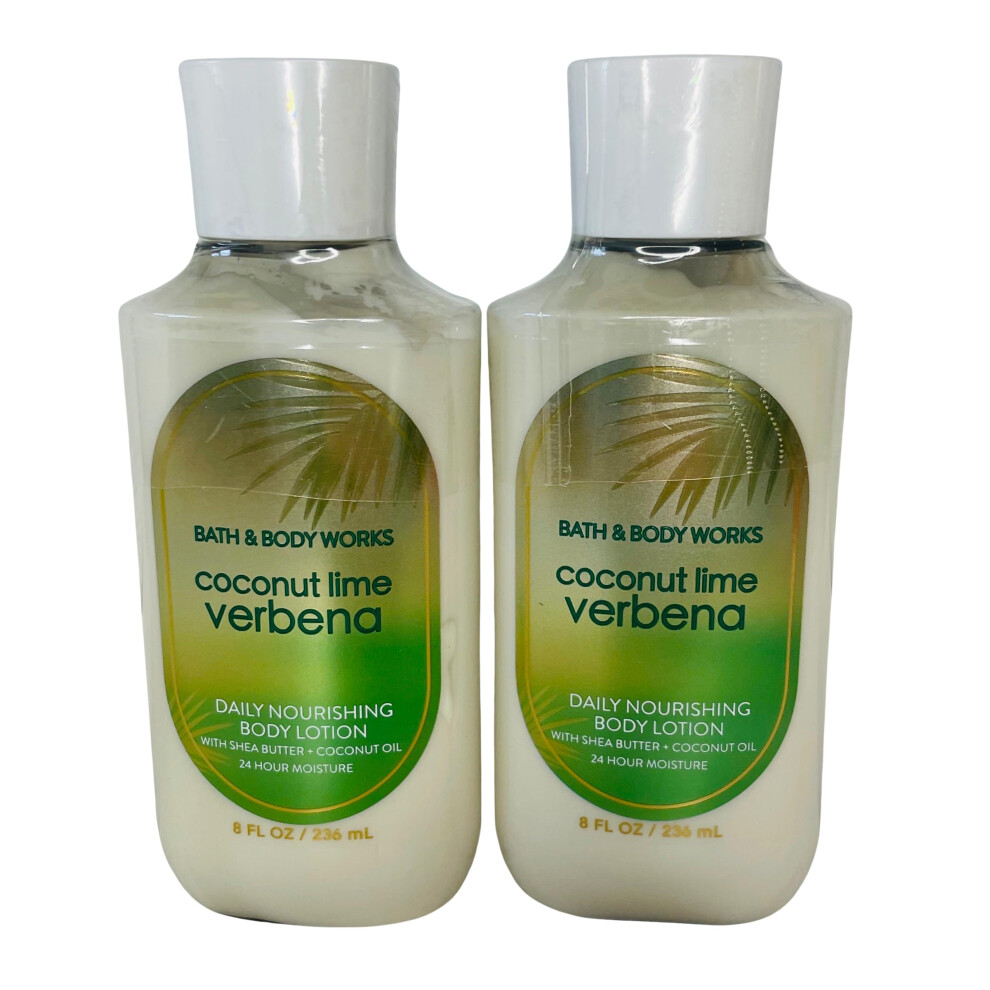 Lotion Pour Le Corps La Noix De Coco Et La Verveine Bath & Body Works, 227 Ml, Paquet De 2-image