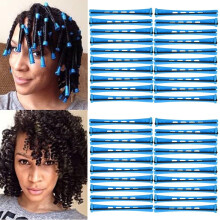 40 Stuks Kleine Permanentrollers voor Kort Haar Blauwe Koude Golf Haarrollers