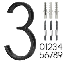 5 Inch Stainless Steel Floating House Number Metal Modern House Numbers for Outdoor Mailbox Yard Home Wall DoorGarage Gate with Nail Kit Coate