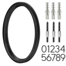 5 Inch Stainless Steel Floating House Number Metal Modern House Numbers for Outdoor Mailbox Yard Home Wall DoorGarage Gate with Nail Kit Coated Bl
