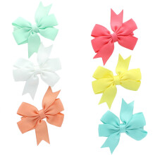 My Lello Small 2,5""-es szalagos hajbows Boutique Pinwheel vegyes 6 csomagos tengerhab/fehr/barack/korallrzsa/citromsrga/vz