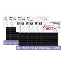 Snazzy Black Hair Bands Thin & Long 240pcs Soft Painless No Damage Hair Elastics Ties Twists 140mm in Length and 2mm in Width Strong Reuseable 12 Pac