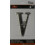 ZW Hardware B100 4 Inch Solid Brass Matt Nickel Plated House Letter V 2