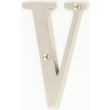 ZW Hardware B100 4 hvelykes tmr srgarz, matt nikkelezett House Letter V