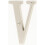 ZW Hardware B100 4 Inch Solid Brass Matt Nickel Plated House Letter V 1