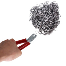 HARDK Hog Ring Pliers Set Angled  500 pcs Galvanized Hog Rings Set- Professional Upholstery Installation Kit