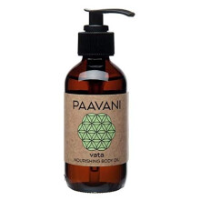 PAAVANI Ayurveda - Huile corporelle Vata - Pour peaux s  ches - Huile nourrissante - Huile corporelle Abhyanga - 227 g