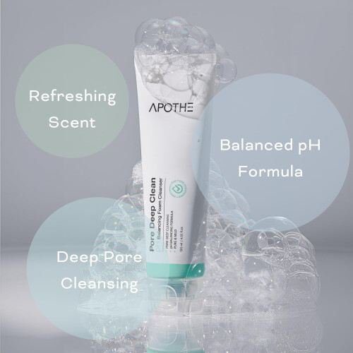 APOTHE Pore Deep Clean pH Balancing Foam Cleanser 120ml (4,05 fl.oz.) 2