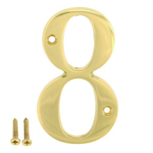 Zhongwang Hardware ZW-A100 4-calowy jasny mosiezny dom numer 8/Zhongwang Sprzet ZW-A100 Casa de Lat? N Brillante de 4 Pulgadas N? Mero 8