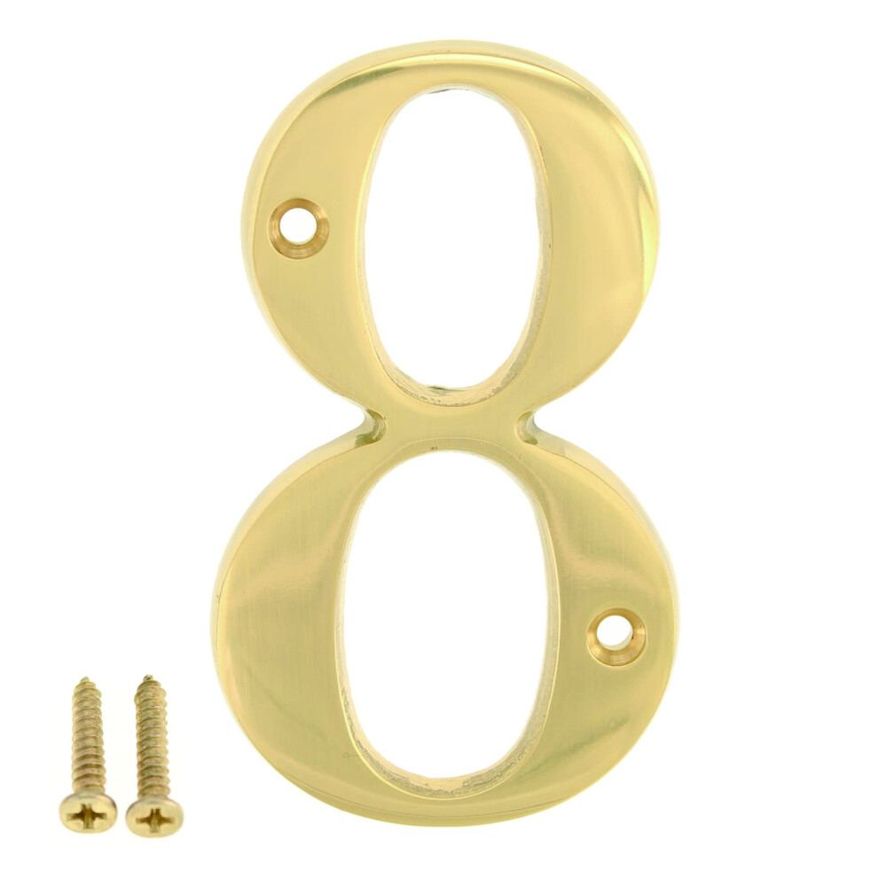 Microsoft Zhongwang Hardware Zw-A100 4 Inch Bright Brass House Number 8/Zhongwang Hardware Zw-A100 Casa De Lat?N Brillante De 4 Pulgadas N?Mero 8