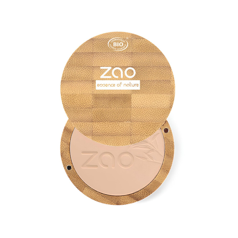 Zao Makeup Compact Pressed Powder Foundation Blendable Face Makeup Long Lasting Portable Full Coverage with Macadamia Oil & Cocoa Butter Lightweight A-image-OPC-PGFN8HG-NEW
