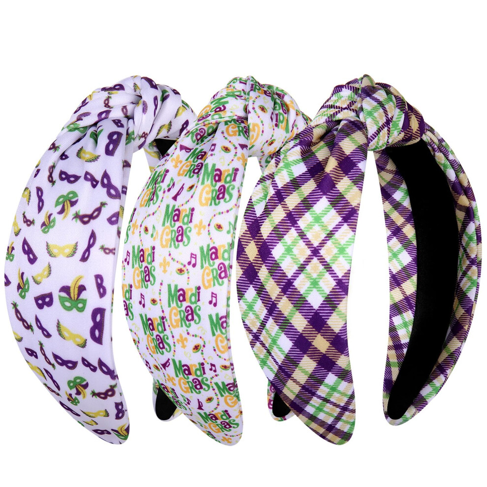 NVENF Bandeau Mardi Gras pour femmes, masque, couronne, bandeau nou   , accessoires pour cheveux, d   fil   , cadeaux de vacances (Mardi Gras E)