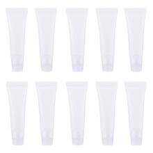 Wowlife 8ml Mini Clear Empty Lip Gloss Balm Container Soft Tubes Makeup Box (20 Pcs)
