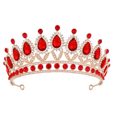 Vofler szvek kirlynoje jelmez korona Gonosz kirlyno arany vrs tiara rubin kristly kiegsztok karcsonyi fejpnt felnott nok szmra Quinceaner