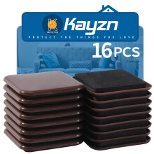 Kayzn Furniture Sliders 16pcs 3.5 inch Square Furniture Moving Kits Carpet Sliders for Moving Furniture Heavy Duty Furniture Movers - Protect T