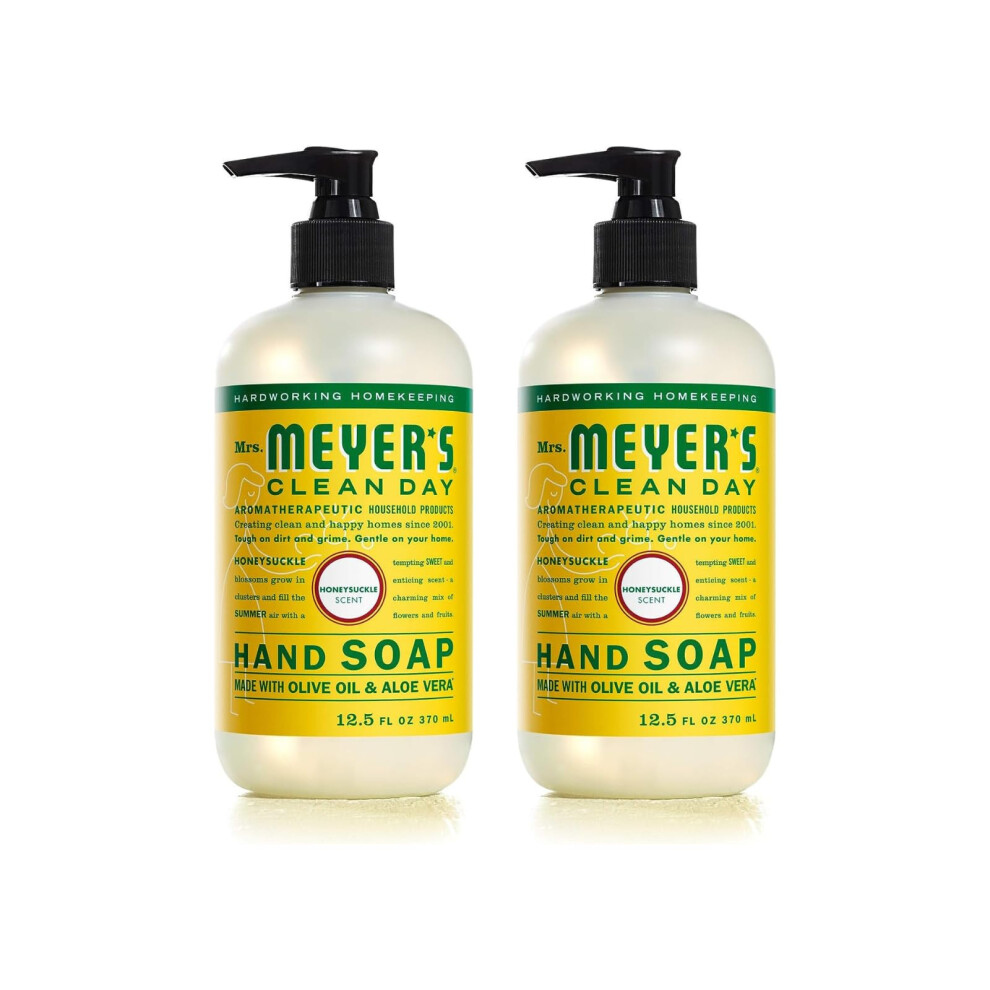 Mrs. Meyer's Clean D Mrs. Meyer's Clean Day Hand Soap Made With Essential Oils Honeysuckle 12.5 Fl Oz (Pack Of 2)