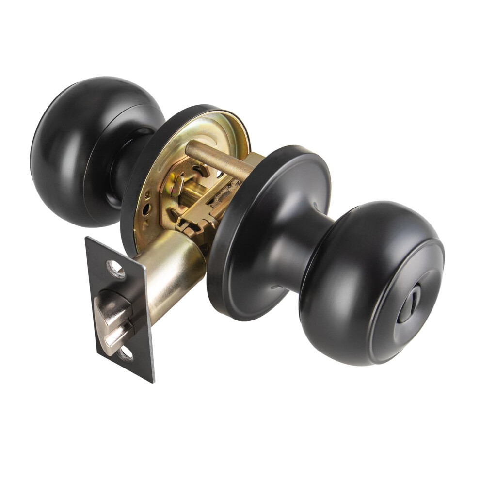 Ncsen Black Door Knobs Interior Keyless Door Knobs For Bathroom & Bedroom Matte Black Privacy Door Knob 724087879174