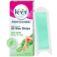 Kit de depilaci   n corporal Veet para piel seca (20 bandas)