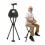 Foldable three-legged walking stick chair 1