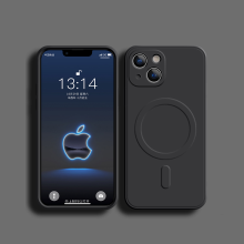 (Black, For iPhone12) For Magsafe Magnetic Wireless Charge Case For iPho