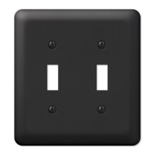 Amerelle 935TTBK Devon Wallplate 2 Toggle Black