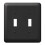 Amerelle 935TTBK Devon Wallplate 2 Toggle Black 1