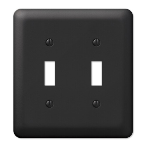 Amerelle 935TTBK Devon Wallplate 2 Toggle Black