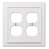 Amerelle 94DDW Continental Wallplate  2 Duplex  Cast Metal  White  1-Pack 1