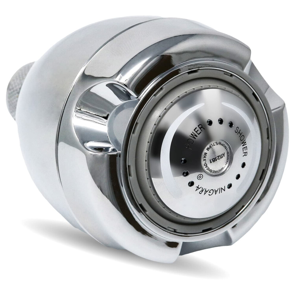 Earth Showerhead - Niagara Conservation | Energy & Water Saving Showerhead (2.0 GPM) High-Efficiency 3-Spray Chrome Fixed Shower Head (N2920CH)-image-OPC-PGFNDQZ-NEW