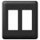 Amerelle 935RRBK Devon Wallplate 2 Rocker Steel Black 1-Pack 1