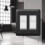 Amerelle 935RRBK Devon Wallplate 2 Rocker Steel Black 1-Pack 2